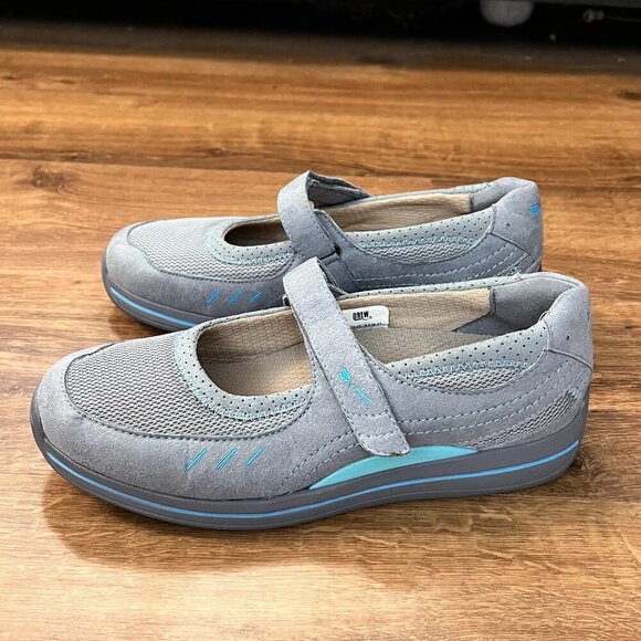 NEW Drew Gray Blue Women's Orthopedic Mary Jane Shoes Sz 8.5 - Picture 2 of 9